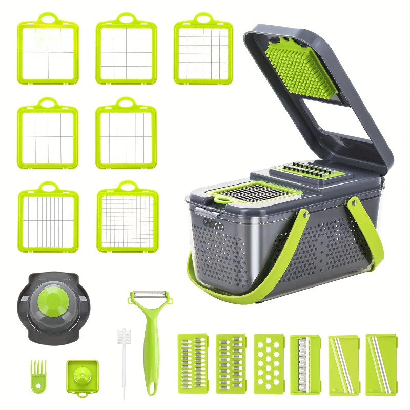 22-in-1 Multi-Functional Vegetable Mandoline Chopper & Slicer