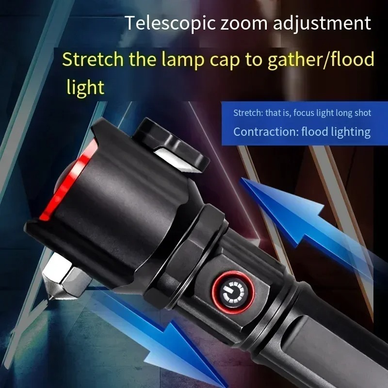 Multifunctional 8800mAh Waterproof Emergency LED Flashlight & Power Bank