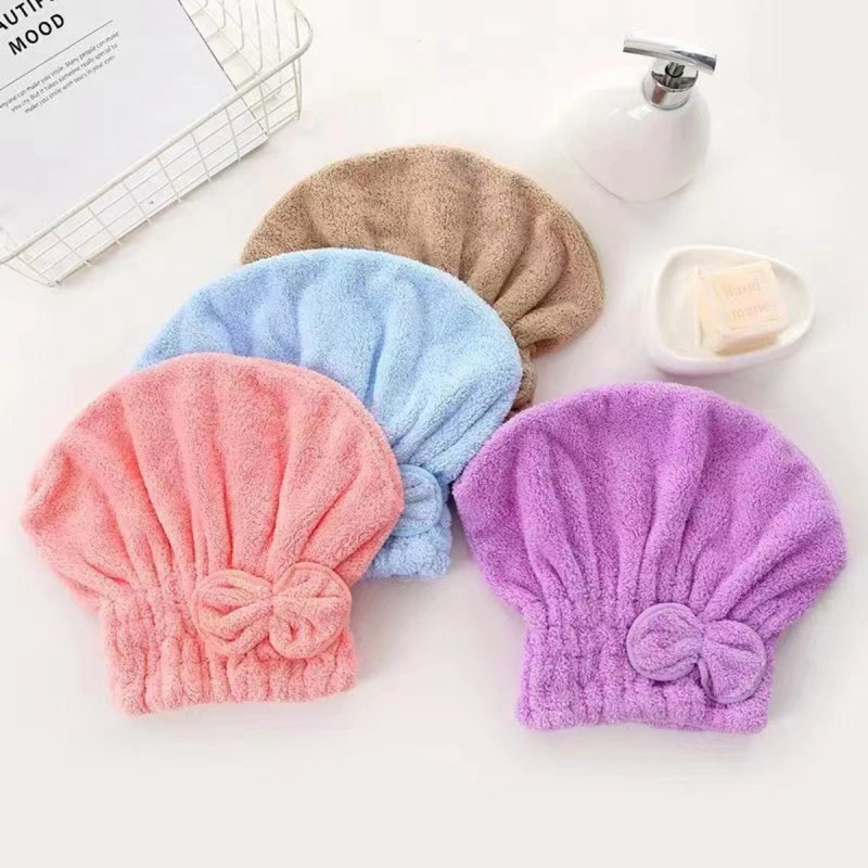 Quick-Drying Microfiber Bath Towel Cap