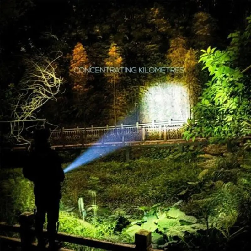 Zoomable Rechargeable Tactical LED Torch Light with Case