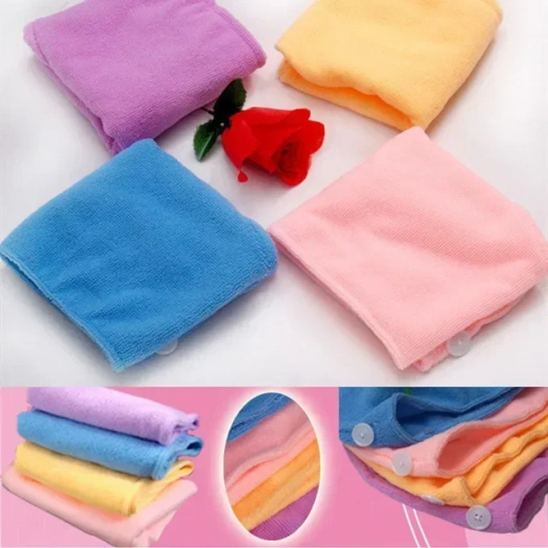 Quick-Drying Microfiber Hair Drying Cap & Absorbent Bath Towel Wrap