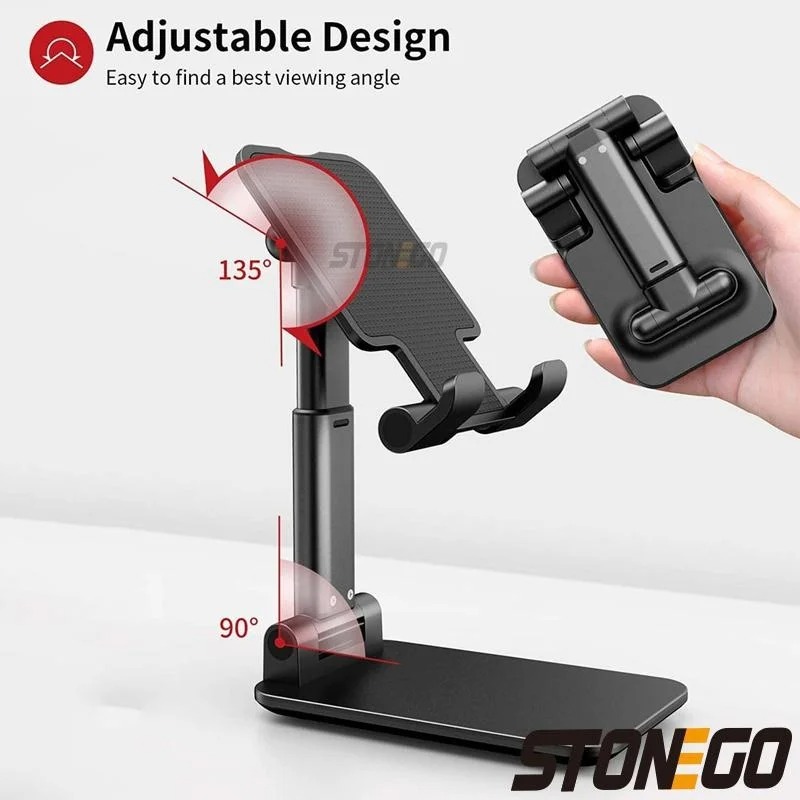 Portable Foldable & Retractable Desktop Live Streaming Phone & Tablet Holder