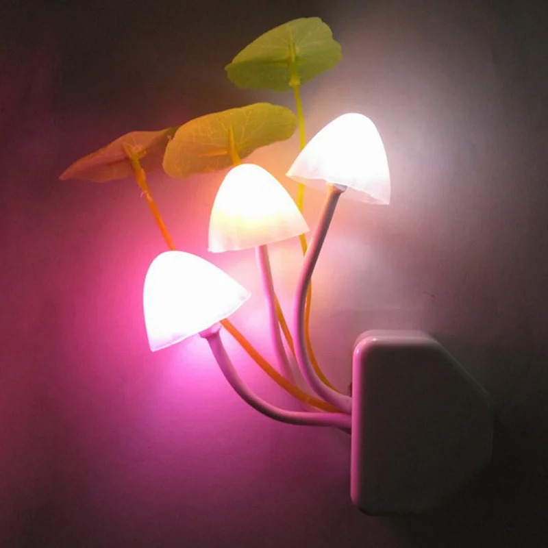 Cute Mushroom LED Night Light with Sensor