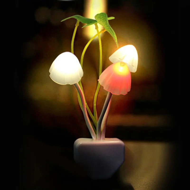 Cute Mushroom LED Night Light with Sensor