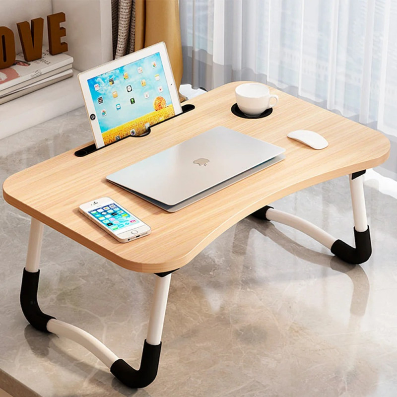 Multipurpose Foldable Laptop & Study Table with Cup Holder & Tablet Slot