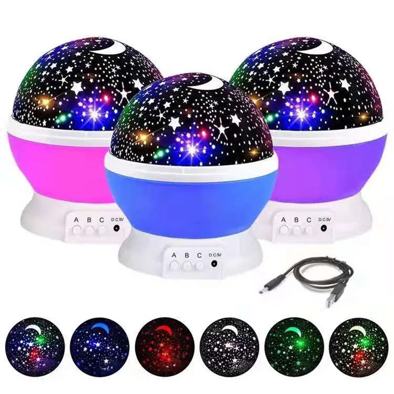 Star Master Romantic Rotating Starry Sky Night Light Projector