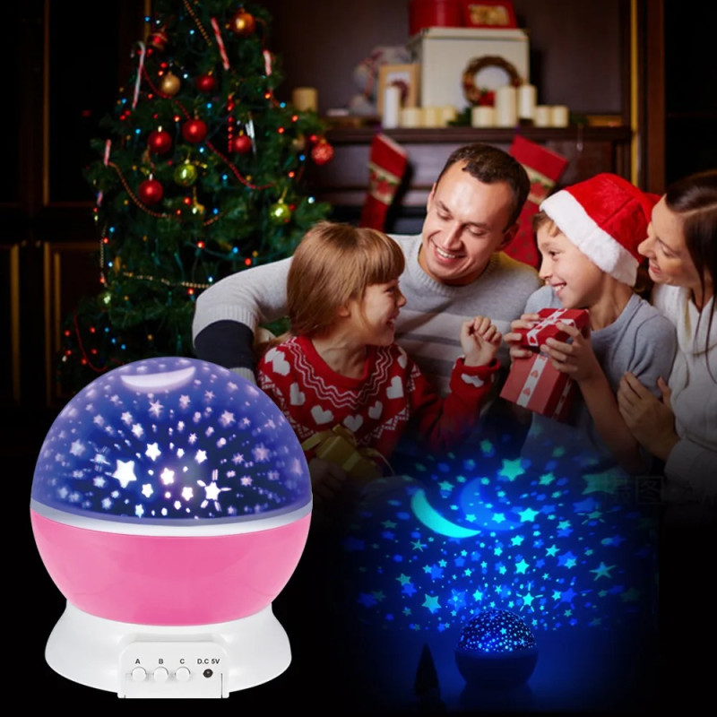 Star Master Romantic Rotating Starry Sky Night Light Projector