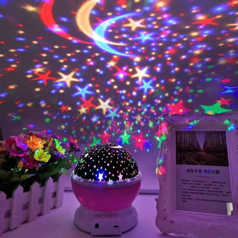 Star Master Romantic Rotating Starry Sky Night Light Projector