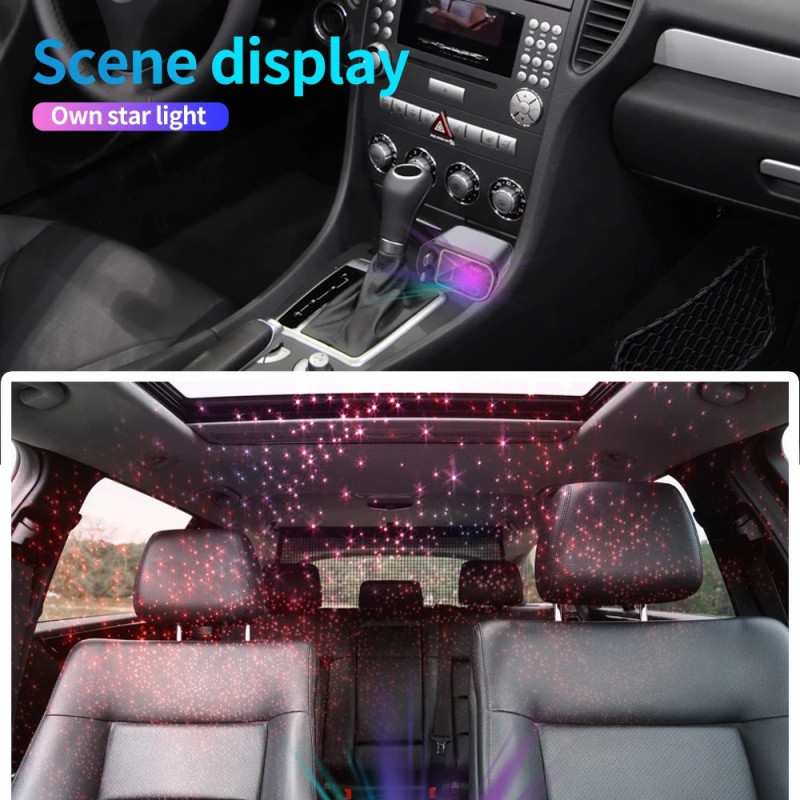 4-in-1 Retractable Car Charger with Starlight