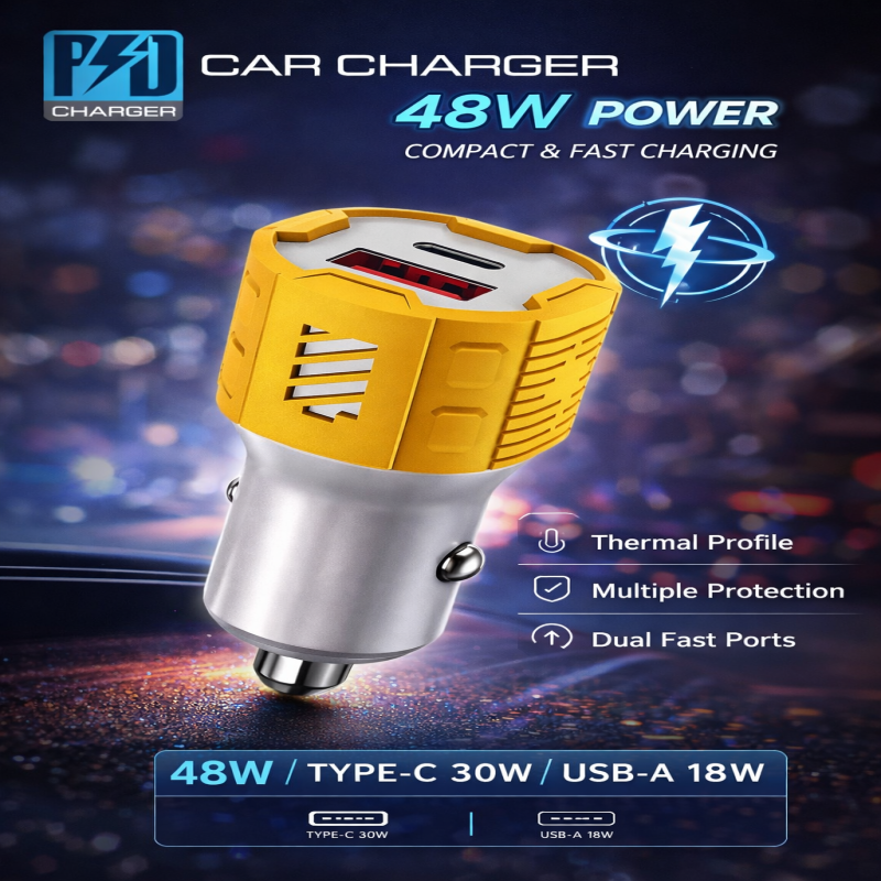 48W Dual Port Car Charger