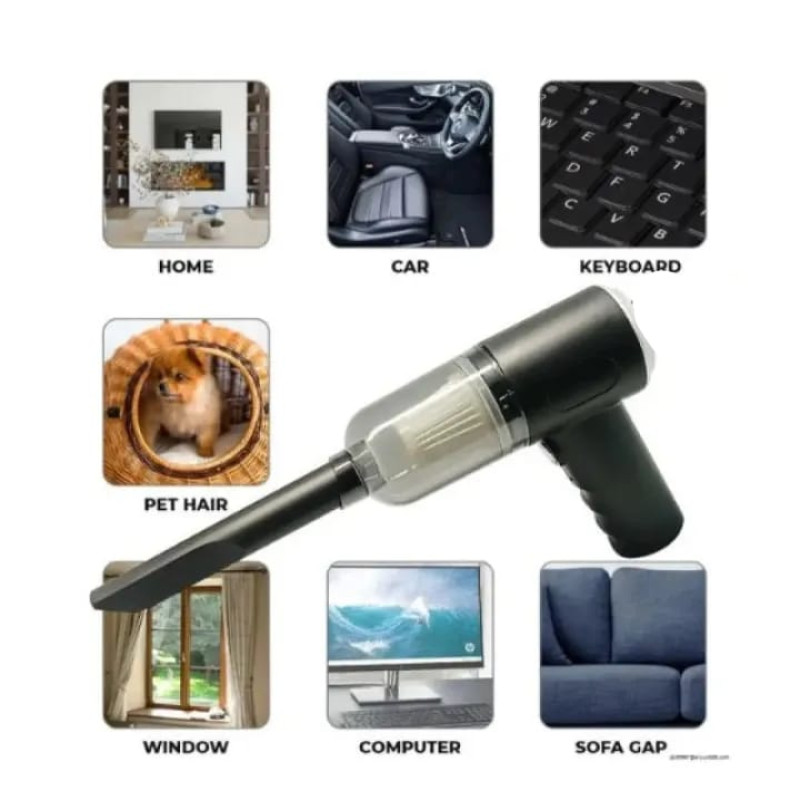 2-in-1 Cordless Handheld Car Vacuum Cleaner & Air Duster