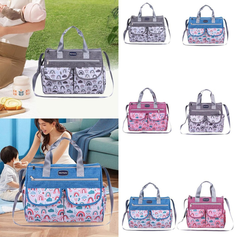 Large-Capacity Waterproof Multi-Function Baby Diaper Bag Backpack