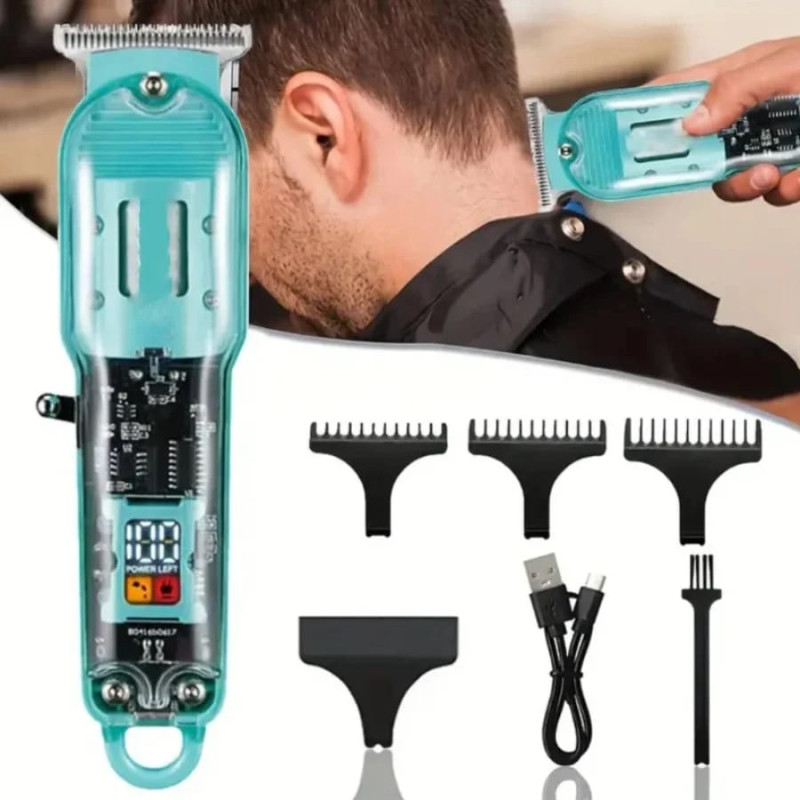 Daling Transparent LCD Cordless Hair Trimmer
