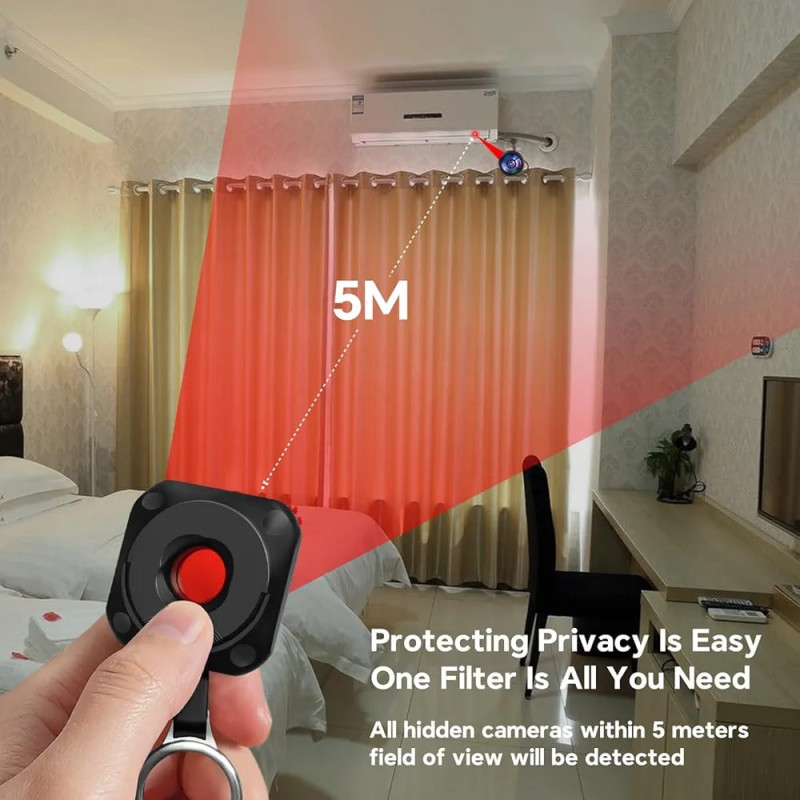 Portable Anti-Spy Hidden Camera Detector & Privacy Scanner
