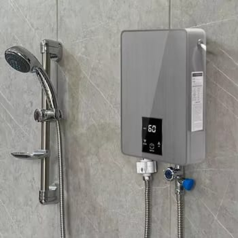 Instant Tankless Electric Hot Water Heater with Digital LCD Temperature Display