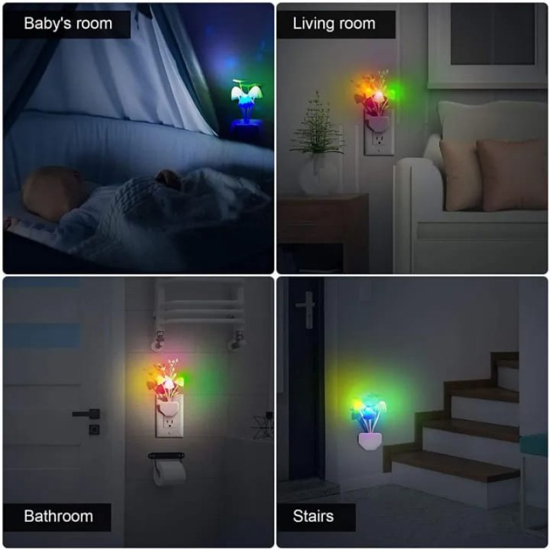 Cute Mushroom LED Night Light with Sensor
