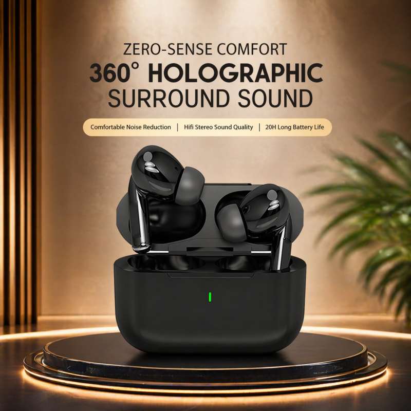 Wireless Bluetooth In-Ear Earbuds (Black)