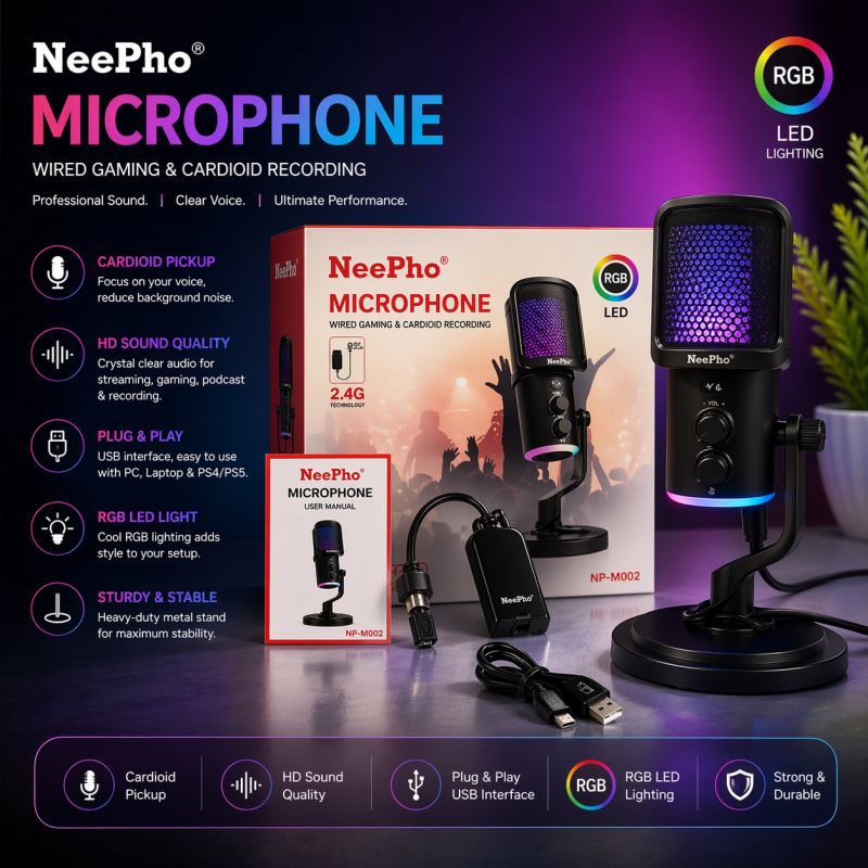 NeePho NP-M02 Podcast Condenser Microphone