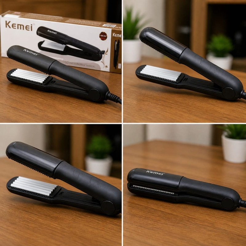 Kemei KM-324 Professional Hair Crimper & Styling Iron