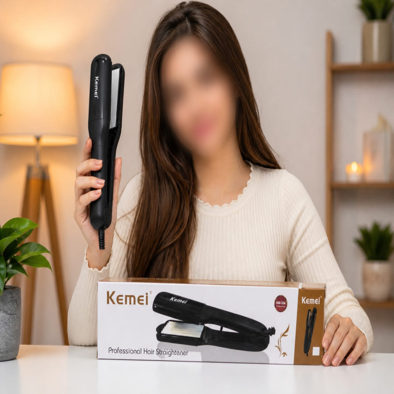 Kemei KM-324 Professional Hair Crimper & Styling Iron
