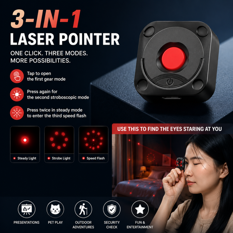 Portable Anti-Spy Hidden Camera Detector & Privacy Scanner