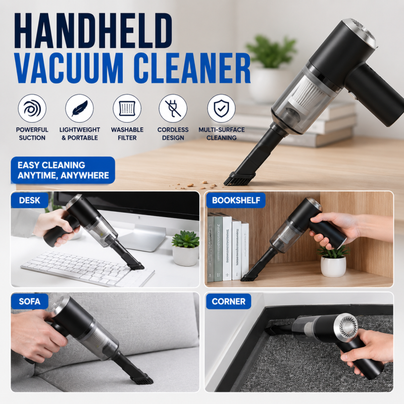 2-in-1 Cordless Handheld Car Vacuum Cleaner & Air Duster