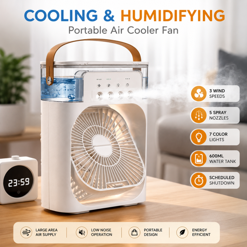 Portable USB-Powered Desktop Cooling Fan