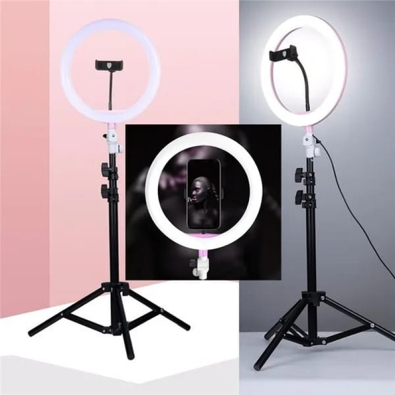 10-Inch LED Ring Light with Tripod Stand & Phone Holder