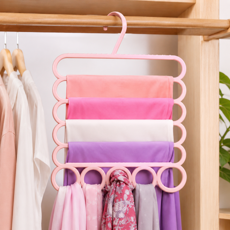 5-Layer Multifunctional Colorful Pants & Clothing Storage Hanger