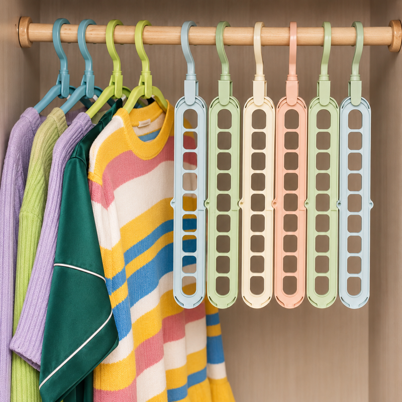 360° Rotatable 9-Hole Space-Saving Magic Clothes Hanger