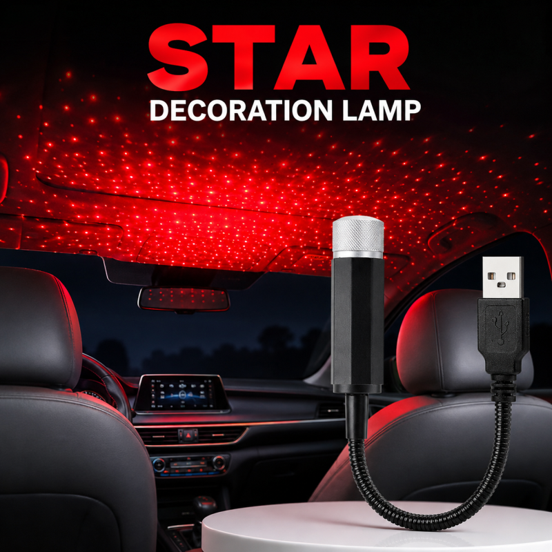 Automotive USB Roof Starry Sky LED Night Light Projector