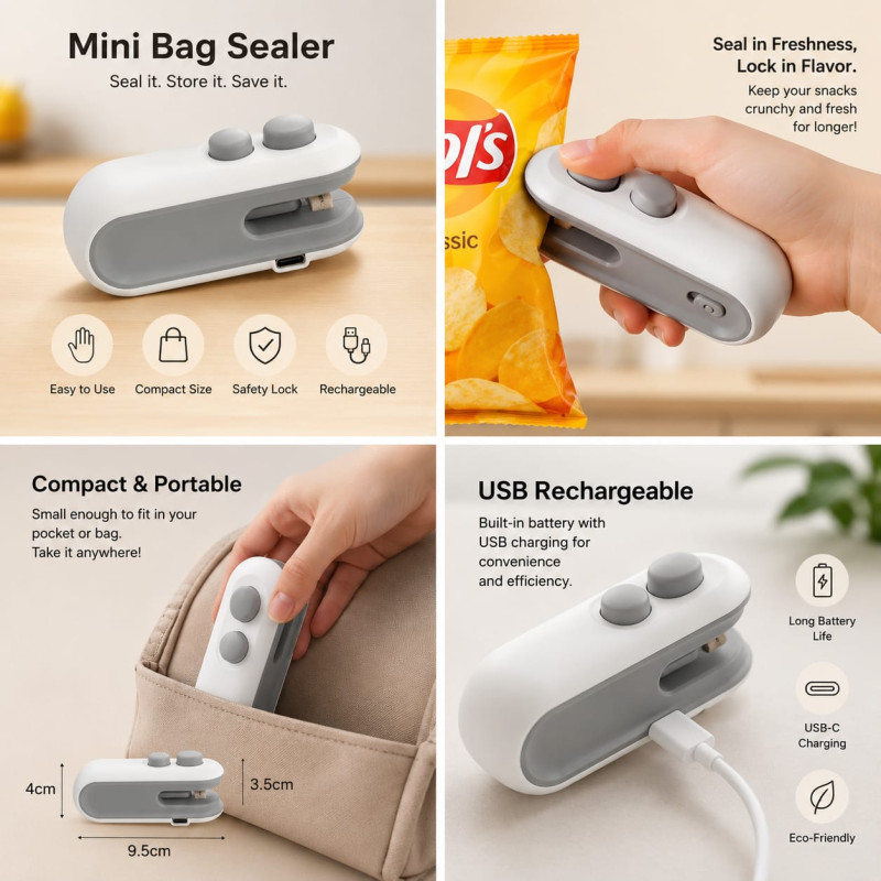 Mini Portable Heat Bag Sealer