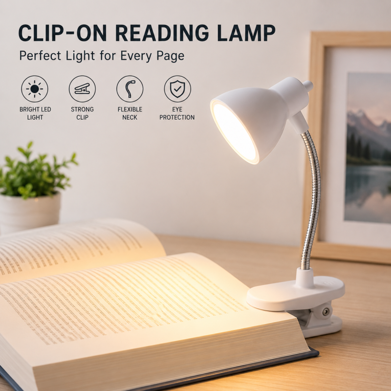 Portable LED Clip-On Mini Book Reading Light