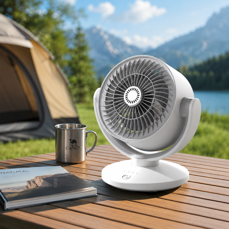 Strong 3-Speed USB Rechargeable Desktop Air Circulation Fan
