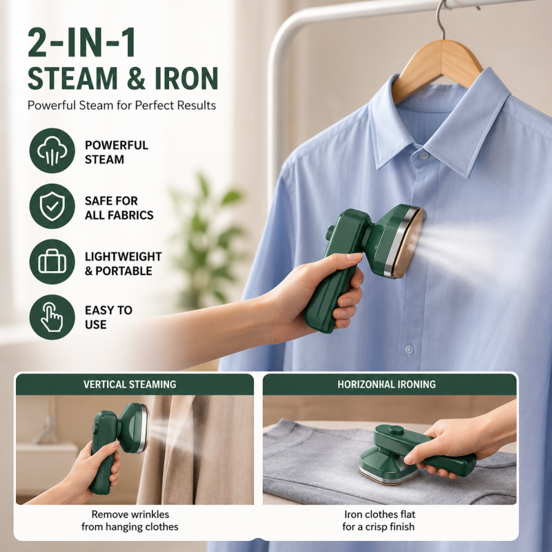 Portable Non-Stick Ceramic Soleplate Electric Steam Iron