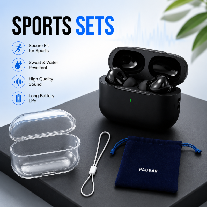 Wireless Bluetooth In-Ear Earbuds (Black)