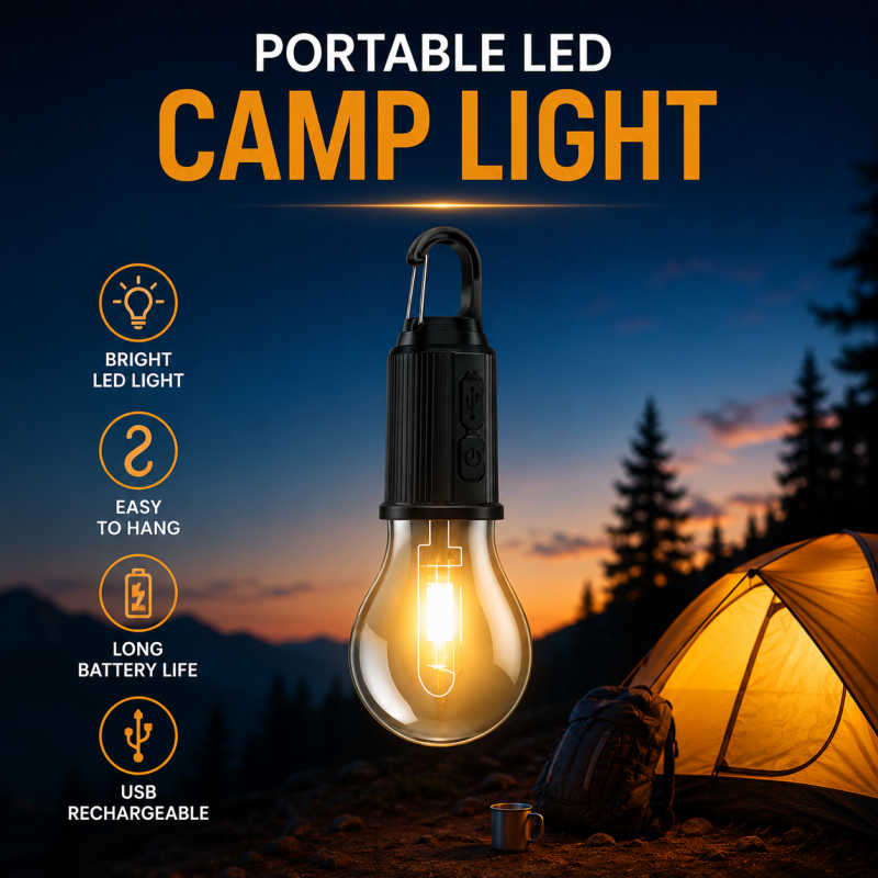 Portable Rechargeable LED Emergency Hanging Bulb Light