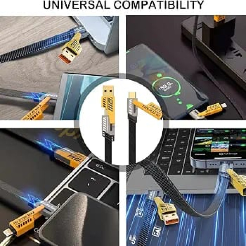 4-in-1 Multi-Charging Cable with 60W Power Delivery