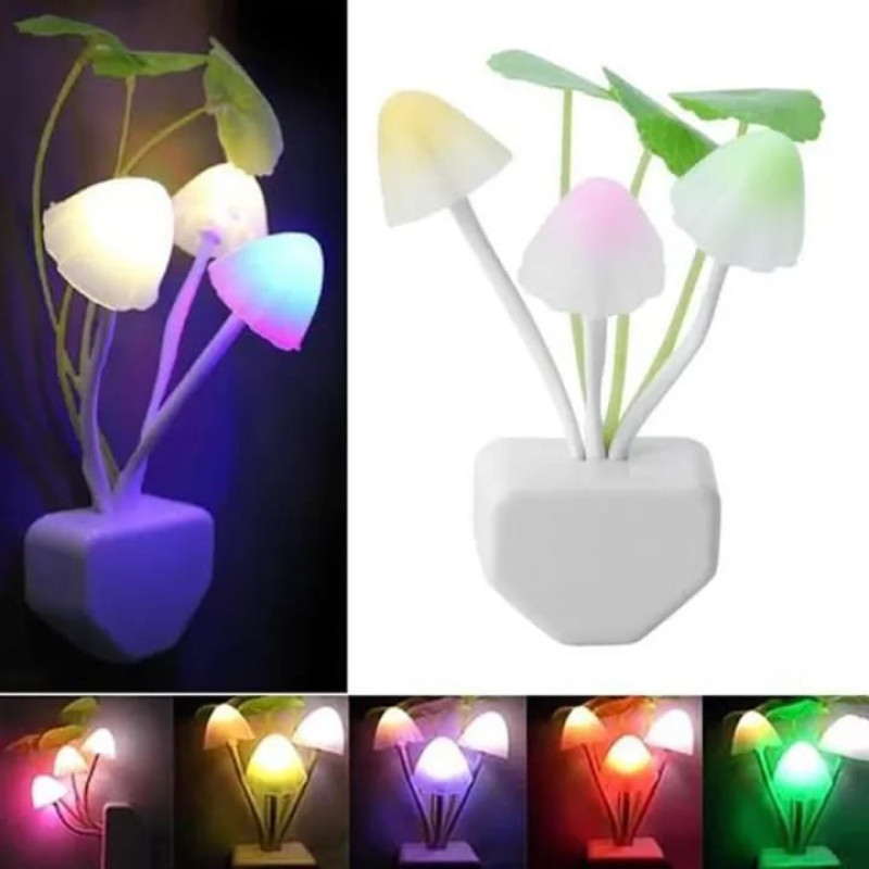 Cute Mushroom LED Night Light with Sensor