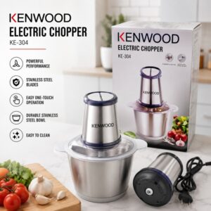 Kenwood 6-Blade Stainless Steel Electric Kitchen Chopper & Food Blender