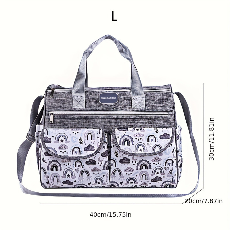 Large-Capacity Waterproof Multi-Function Baby Diaper Bag Backpack