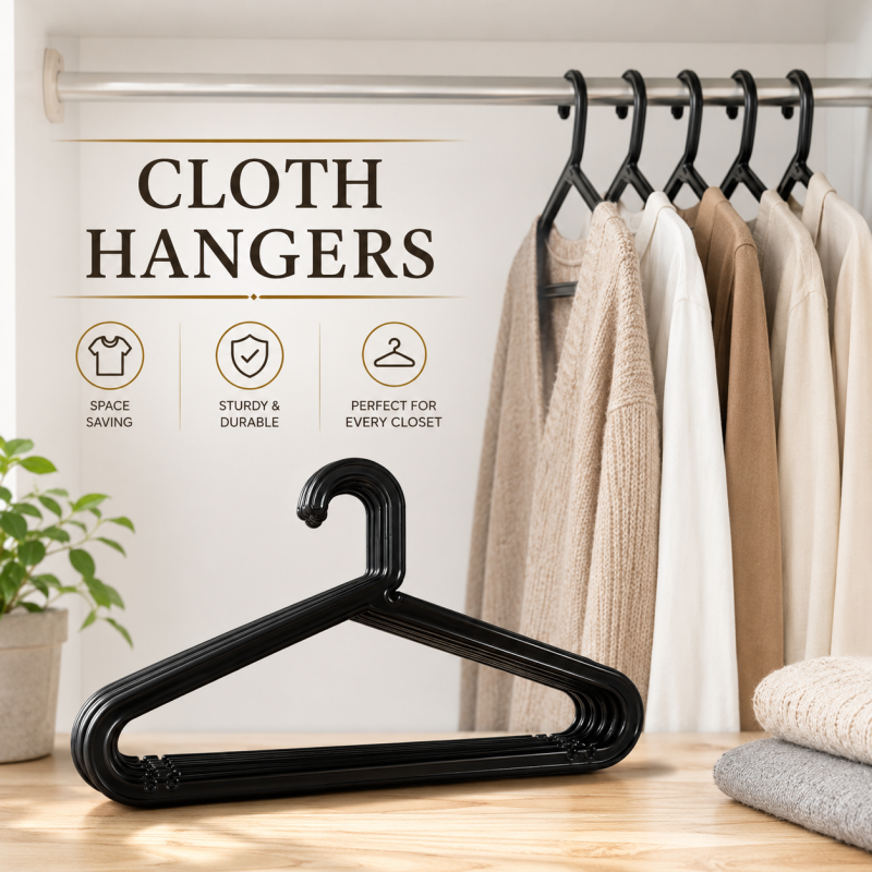 Plastic Clothes Hangers 6-Pack