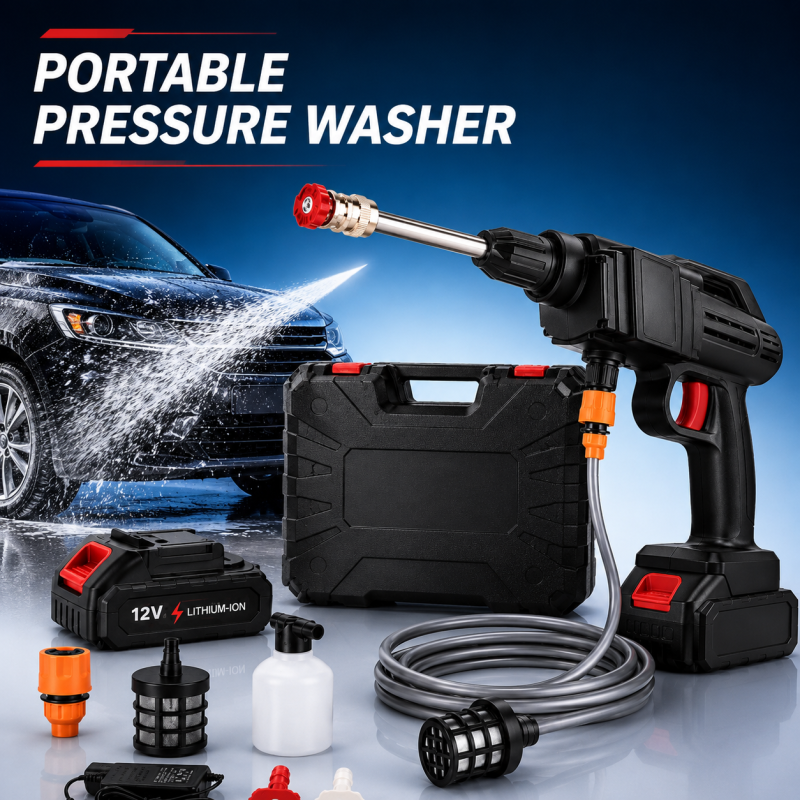 CX-319 4-in-1 Portable Car Jump Starter, Air Pump & Power Bank
