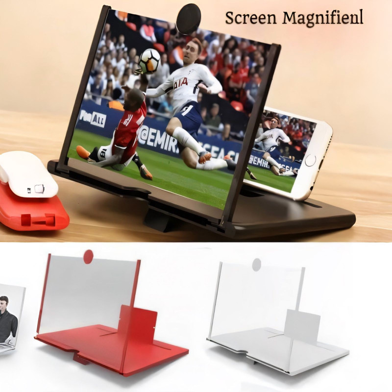 Portable Mobile 3D Screen Magnifier with Foldable Box Stand (Random Color)