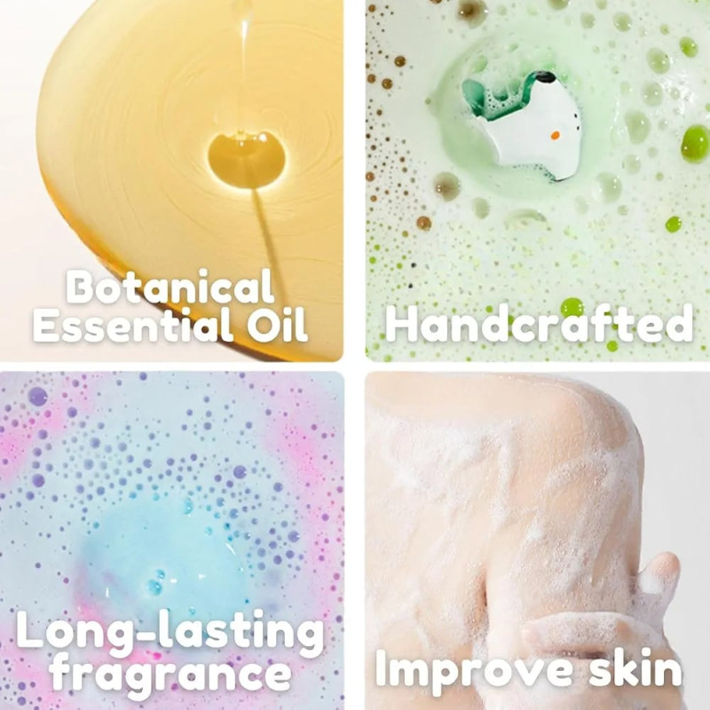 Kids' Surprise Bath Bomb Gift Set with Sea Animal Toys Inside