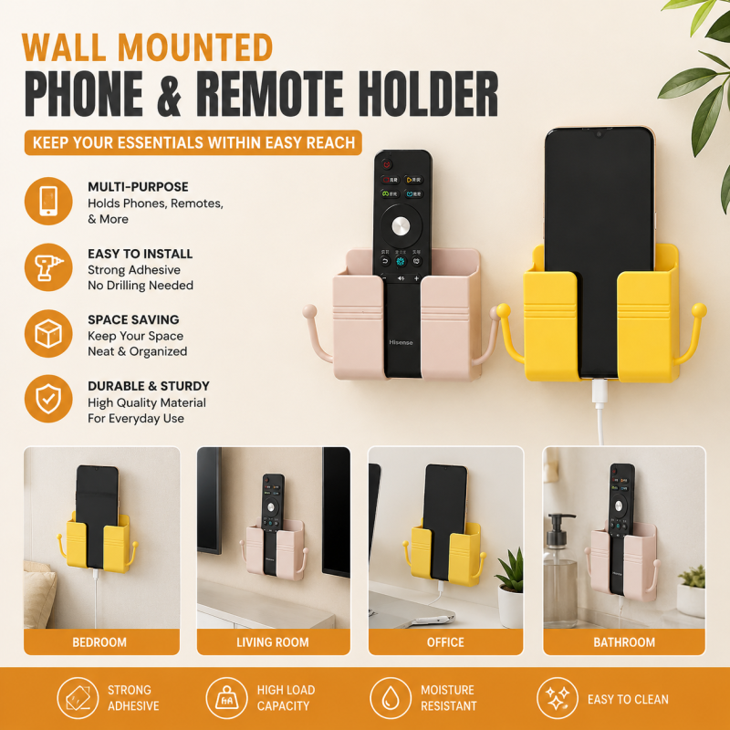 Self-Adhesive Wall-Mounted Phone Holder