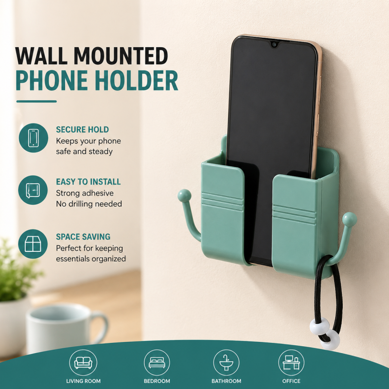 Self-Adhesive Wall-Mounted Phone Holder