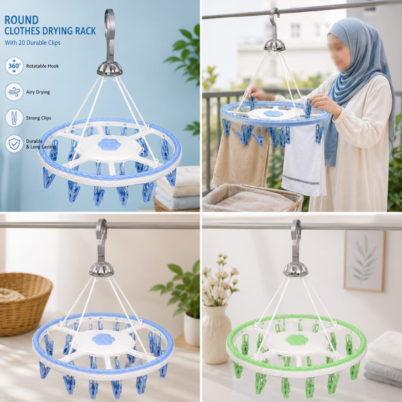Baby Clothes Hanger 24-Clip