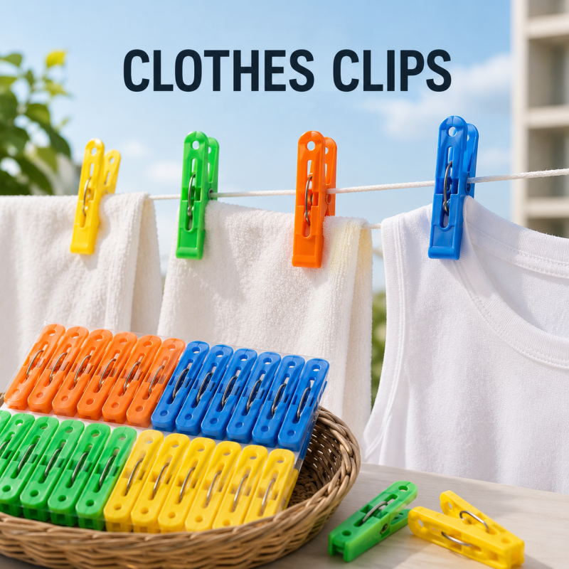 Colorful Plastic Clothes Pegs