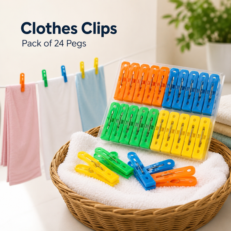 Colorful Plastic Clothes Pegs